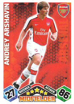 Andrey Arshavin Arsenal 2009/10 Topps Match Attax #9